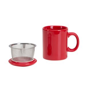 Infuser Mug with Lid ~ Red