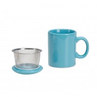Infuser Mug with Lid ~ Turquoise