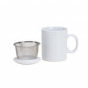 Infuser Mug with Lid ~ White
