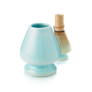 light blue matcha whisk holder